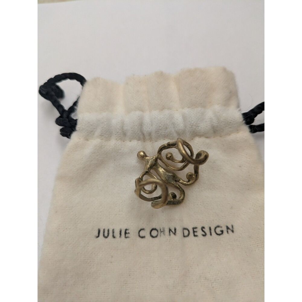 JULIE COHN DESIGN Bronze Ring Gold Abstract Modernist - Picture 4 of 9